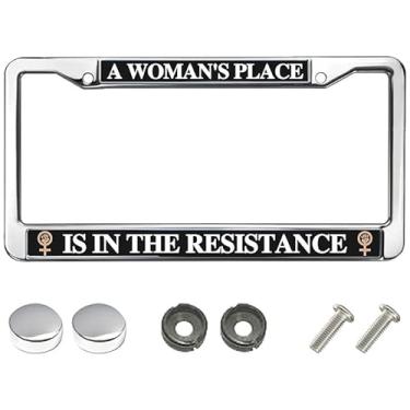 Imagem de A Woman's Place is in The Resistance Moldura de metal para mulheres e meninas presente para mulheres esposa mãe