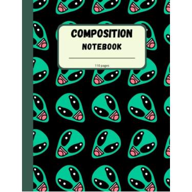 Imagem de Composition Notebook: Cute Aliens Book Journal,Wide Ruled lined paper 110 PAGES 8.5 x 11 INCH,Perfect back to school gift for students Teachers ... drawing writing notes ideas lessons)