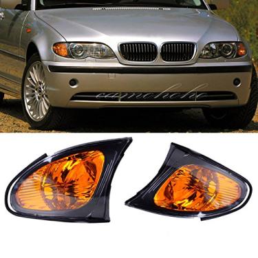 Imagem de Ricoy Par compatível com luzes de canto BMW E46 Série 3 4DR Sedan 2002-2005 - Lente amarela