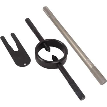 Imagem de MOTO4U Kit de ferramentas de serviço de garfo (compressor de mola de garfo e ferramenta de sangramento da haste do amortecedor) Conjunto Tipo 2