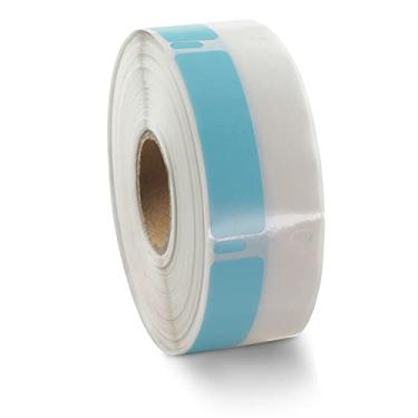 Imagem de BETCKEY Etiquetas coloridas compatíveis com etiquetas de código de barras de biblioteca Dymo 30346 (1,27 x 1,7/8 polegadas), compatível com impressoras Dymo LabelWriter Thermal 450, 4XL e Zebra [1 rolo, 600 etiquetas, azul claro]