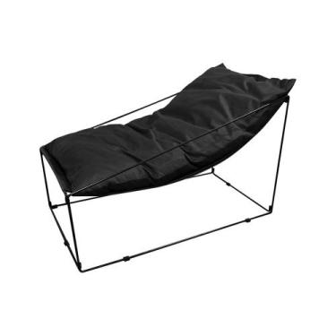 Imagem de Espreguiçadeira Industrial Luxo Arpoador com Almofada Preta - ASTURIAS