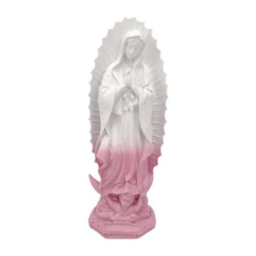 Imagem de XLWLLNJ Estátua da Bem-Aventurada Maria Nossa Senhora de Fátima Figura Coleção de presentes Estatueta elegante Acessório para casa para prateleira Mesa de, Style H