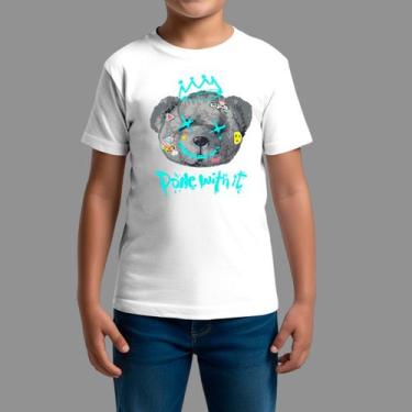 Imagem de Camisetas Infatil Algodão Moda De Rua Manga Curta Gola Redonda Done Wh