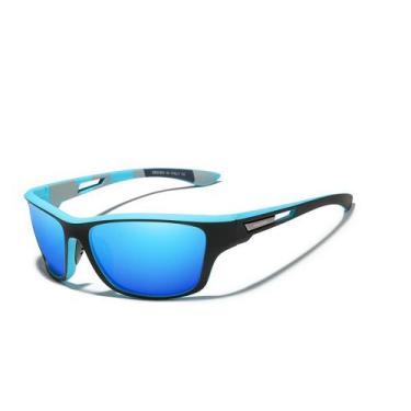 Imagem de Óculos estilo esportivo quadrado Kingseven ultraleve S769 , Azul