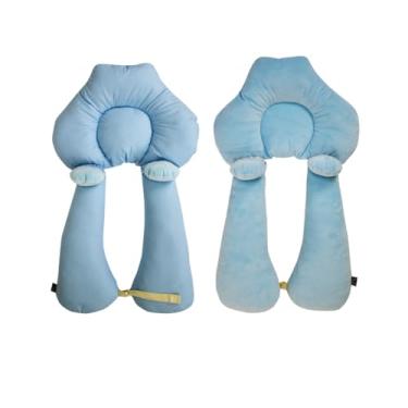 Imagem de Travesseiro Protetor de Corpo (Anatômico) Ninho Bebê 2 em 1 Dupla Face Linha Basic Azul