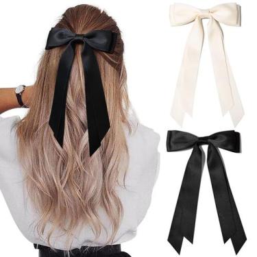 Imagem de Laços de Cabelo Aileam Classic - Bege e Preto - Para Mulheres e Menina