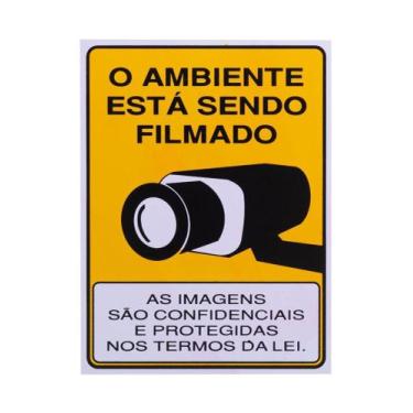 Imagem de P-25/1 Placa O Ambiente Está Sendo Filmado-câmera 15x20cm - Acesso Pla