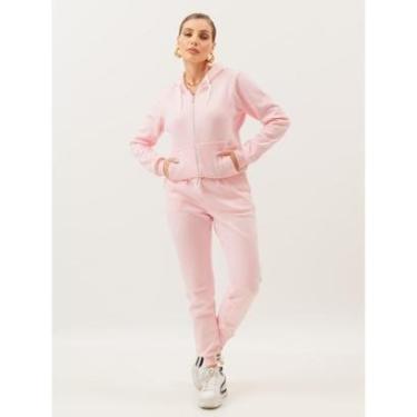 Imagem de Conjunto abrigo de Frio Outono Blusa e Calça Inverno Agasalho Touca-Feminino