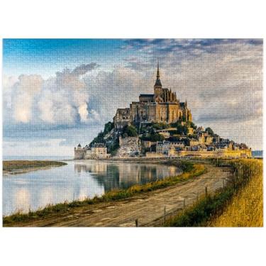 Imagem de Morning View of Mont Saint-Michel France - Quebra-cabeças de 1000 peças para adultos