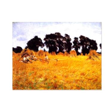 Imagem de famosas pinturas a óleo reprodução, ceifeiros descansando num campo de trigo pinturas a óleo grandes e modernas galeria de paisagens embrulhadas obras de arte giclée70 x 100 cm (28 x 33 in)sem moldura