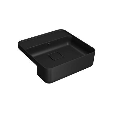 Imagem de Cuba De Semiencaixe Deca Slim 40x40 L.61040. M.94 Quadrada Com Mesa ébano Fosco