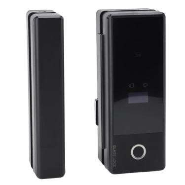 Imagem de Fechamento de Segurança da Porta de Vidro da Impressão Digital, Trava Inteligente da Porta de Vidro, Trava da Porta do Cartal Com Controle de Voz para Casa ou Escritório