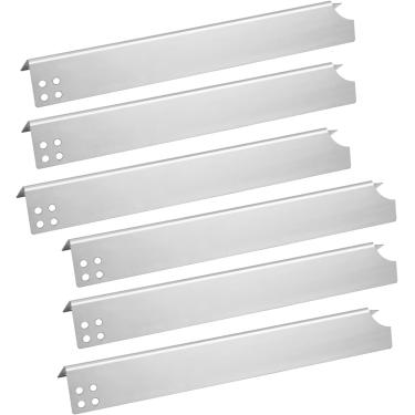 Imagem de Zemibi Placa térmica para Brinkmann 810-6680-S, peças de reposição de aço inoxidável barraca de proteção térmica para churrasco 810-6680S, 6 barras aromatizadoras Pakc, 38 cm x 6 cm
