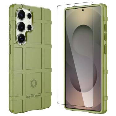 Imagem de LABILUS Rugged Shield Capa protetora tática tática de TPU à prova de quedas de 2,4 m compatível com Galaxy S25 Ultra (6,9 polegadas) - Verde exército