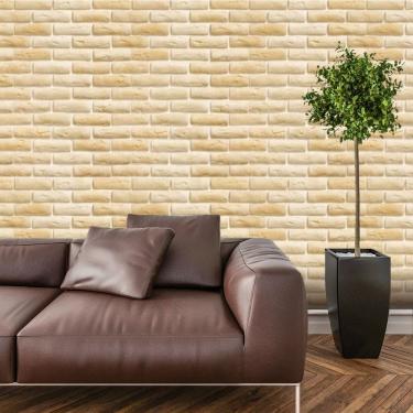 Imagem de Papel de Parede Adesivo Tijolo Lavável Sala Quarto Cozinha 3 metros