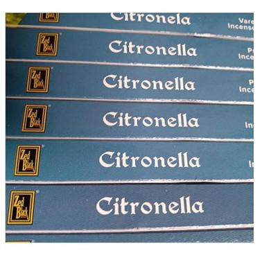 Imagem de kit de Incenso Indiano Zed Black Citronela ajuda á afastar mosquitos - repelente natural 6 unidades 48 varetas