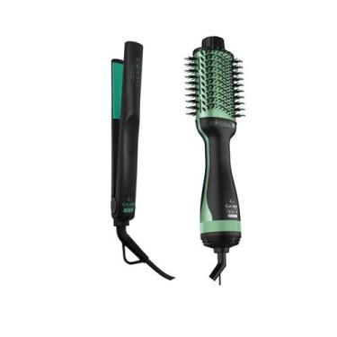 Imagem de KIT GAMA BABOSA CERAMIC ION - ESCOVA BRUSH 3D 1300W BV + PRANCHA 220ºC