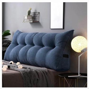 Imagem de LGEOELIAS Travesseiro de cunha de leitura para cabeceira, encosto triangular de cunha para cabeceira, elástico respirável, para hotéis, sofás-cama, tatami, sofás, cadeiras de balanço