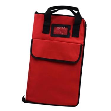 Imagem de Dynwave Bolsa de baqueta martelo castelo oxford pano de grande capacidade para adolescentes com bolsos grandes presentes de armazenamento versátil titular de, Vermelho