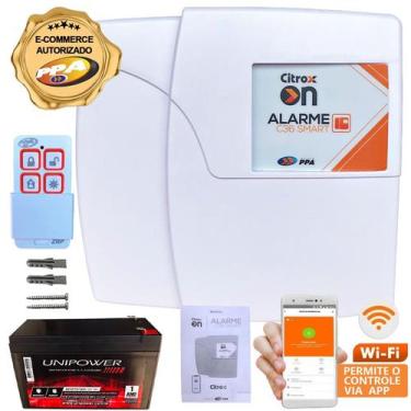 Imagem de Central De Alarme C36 Smart Citrox Ppa On Wifi Internet App + Bateria 