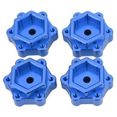 Imagem de 2 par RC Alumínio de 5 Mm Conversor de Adaptador Hexadecimal Ampliado para o Eixo Sólido LMT LMT 1/8, Extensores de Cubo de Roda de Liga de Liga (Azul)