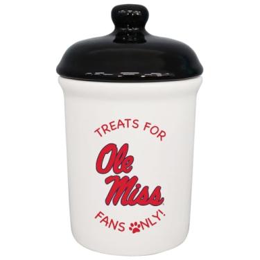 Imagem de The Memory Company | Guloseimas licenciadas pela NFL apenas para fãs do time, vasilha de cerâmica para animais de estimação, Universidade do Mississippi