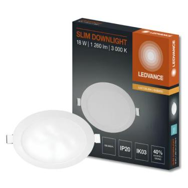 Imagem de Luminaria Embutir Redonda 22Cm 18W 3000K 1260Lm Ledvance, BRANCO-QUENT