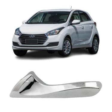 Imagem de Gatilho Interno Hb20 E Hb20s 2009 A 2012 Maçaneta Prata Porta Dianteir