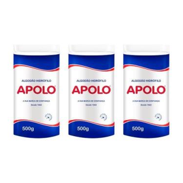 Imagem de Algodao Apolo 500G - Kit Com 3Un