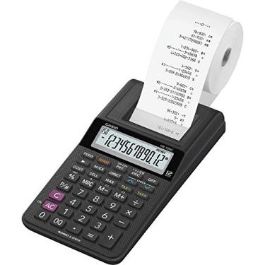 Imagem de Calculadora com bobina Casio HR-10RC, 10 x 8 x 24 cm, preto