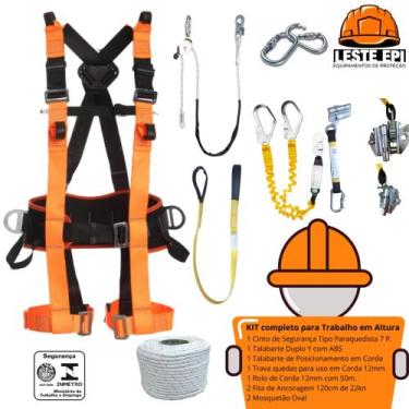 Imagem de Kit Cinto De Segurança Tipo Paraquedista 7 Pontos Completo Para Trabal