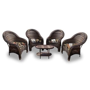 Imagem de Conjunto de Poltronas Fibra Sintética e 1 Mesa Centro