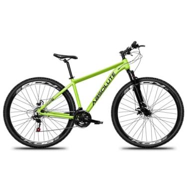 Imagem de Bicicleta Aro 29 Absolute Nero 5 Cabos Internos 27v Freio a Disco Mecânico K7 Suspensão Dianteira (Verde, 17)