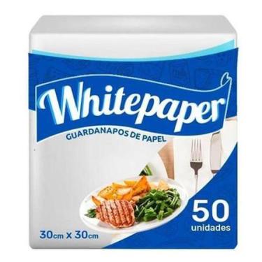 Imagem de 5 pct de guardanapo de papel macio 30x30 branco 250 folhas - WhitePape