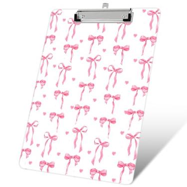 Imagem de Pranchetas de plástico A4, prancheta fofa e moderna decorativa, 31 cm x 22 cm, pranchetas tamanho A4 padrão, prancheta de plástico acrílico para professores, assistentes sociais, estudantes, mulheres