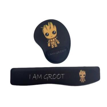 Imagem de Kit mouse pad ergonômico + apoio de teclado Baby Groot