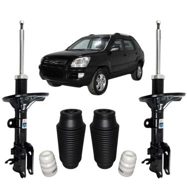 Imagem de 02 Amortecedor Traseiro Nakata + Kit Batente Kia Sportage 2006 A 2010