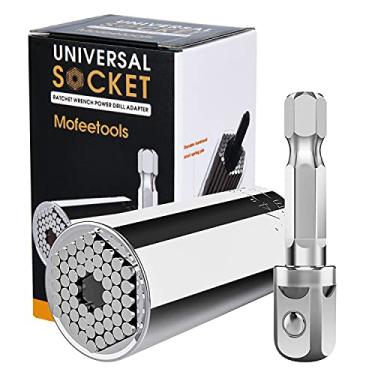Imagem de Soquete universal autoajustável serve em padrão de 1/4" - 3/4" métrico 7 mm-19 mm chave catraca adaptador de broca super universal para soquete, aparelhos legais para homens, marido, pai, faz-tudo, mulheres