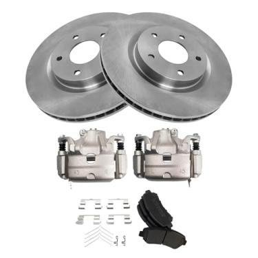 Imagem de TRQ Kit de pastilha de freio e rotor semimetálico compatível com Nissan Sentra 2011-2012