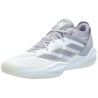 Imagem de adidas Tênis feminino de basquete Adizero Select 2.0, Branco/cinza glorioso/branco, 9 Women/8 Men