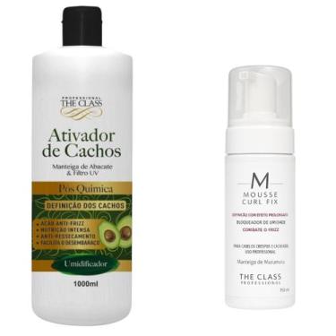 Imagem de kit Creme Ativador Cachos abacate e Mousse Curl THE CLASS