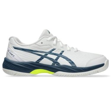 Imagem de ASICS Tênis infantil Gel-Game 9, Branco/azul mako, 1 Big Kid