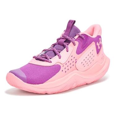 Imagem de Under Armour Tênis de basquete unissex adulto Jet '23, (514) Andromeda Roxo/Rosa Vórtice/Rosa Cosmo, 15.5 Women/14 Men