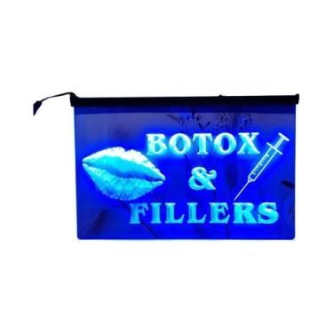 Imagem de Letreiro De Néon LED Vintage Com Lábios, Seringa, Preenchimentos De Bo