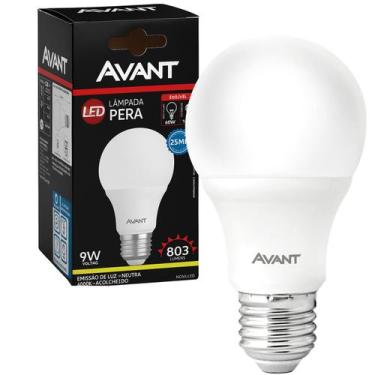 Imagem de Kit 10 Lampada Led Bulbo Pera 9w Luz Neutra 4000K E27 Bivolt - Avant