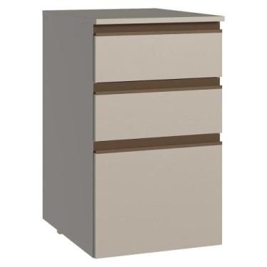 Imagem de Balcão Cozinha 40 cm 3 Gavetas Suspenso Nice Madesa, Crema