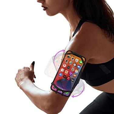 Imagem de Suporte de braçadeira de celular para corridas JEMACHE para iPhone 11 Pro Max, Xs Max XR X, iPhone 6 7 8 Plus, Samsung Galaxy S10+ S9+ S8+, Note 10+ 9 8, A70 A50 A20, Google Pixel 4 3a 3 XL, Preto