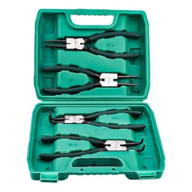 Imagem de Jogo 4 Pcs Alicates Tirar Abrir Aneis 7 Polegada Estojo