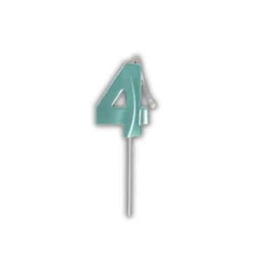 Imagem de Vela de Aniversário Slim Metallic Tiffany - Festcolor, 4